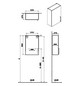 VitrA Bad Oberschrank Root Flat 57x27x85cm, 1 Tür, Türanschlag links, Korpus Sahara-Beige Hochglanz