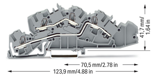 Installationsklemme 36A Serie 2005 gr 0,5-6qmm 2pot APL_erf. Federzugans