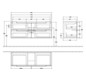 V&B Waschtisch-Unterschrank Subway 2.0 128,7 x 52 x 44,9 cm, Griff chrom, black matt lacquer