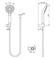 Ideal-Standard Handbrause-Set Idealrain Evo 3-Funktionen, d= 11cm, verchromt
