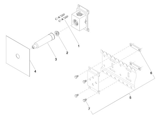 Dornbracht UP-Grundkörper 3/4", für Wandbefestigung