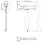 Normbau Stützklappgriff Nylon Care 800mm, 600 mm, weiß