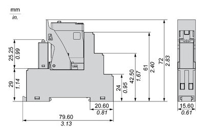 Schaltrelais 0-230V/AC 1W IP20 Steckanschl