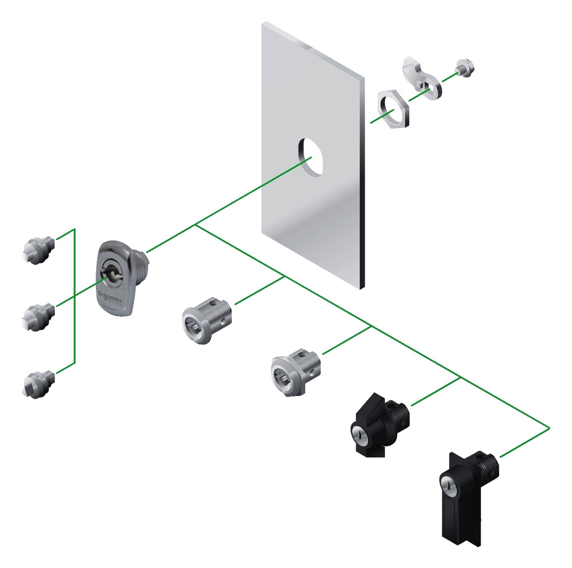 Komponente Tür Griff Metall