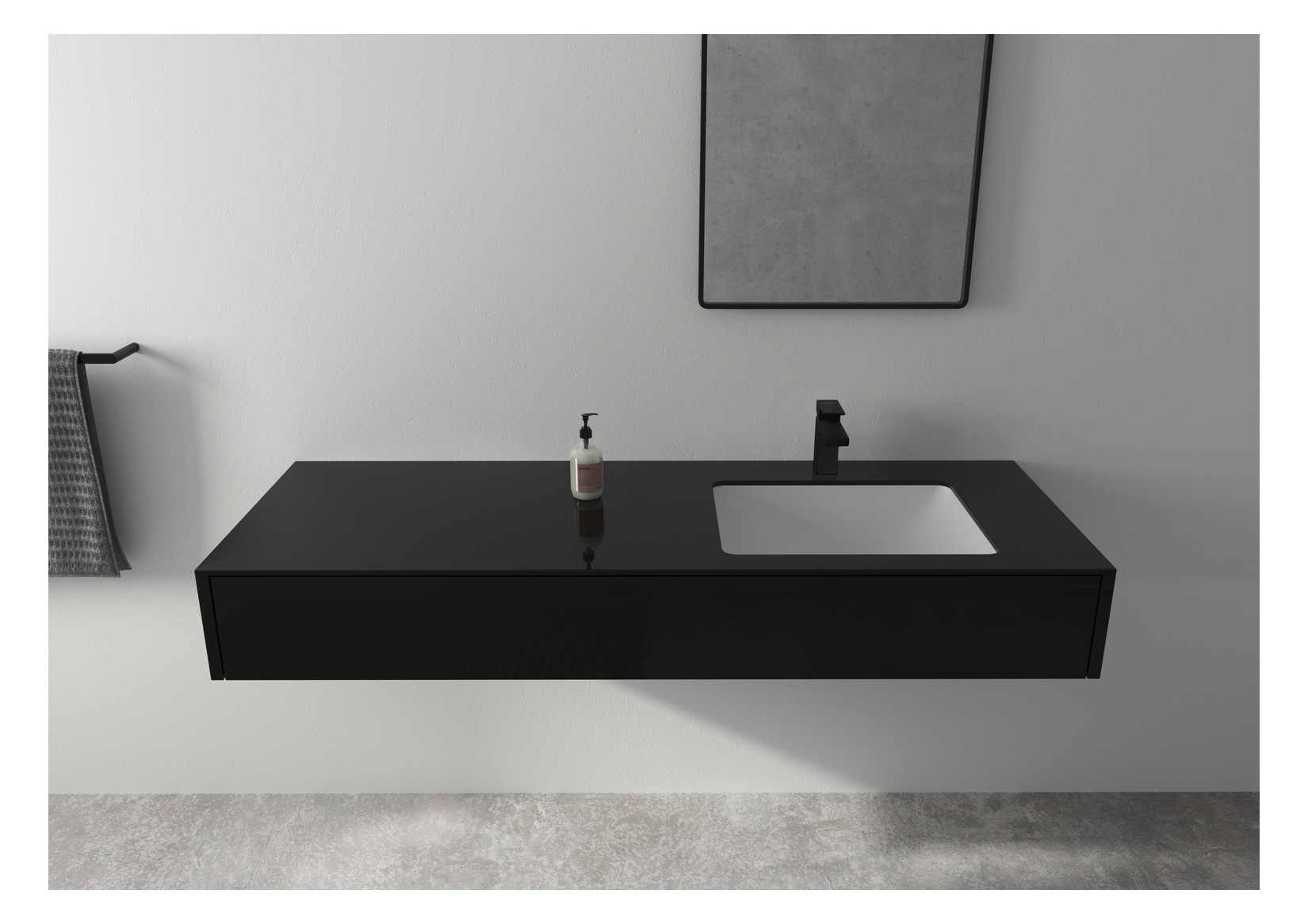 hansgrohe Waschtisch-Einhebelmischer 100 Vernis Shape mit Zugstangen-Ablaufgarnitur, mattschwarz