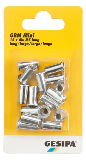 GESIPA-Blindnietmuttern Alu - M5, 2,5-5,0mm (Minipack 15...
