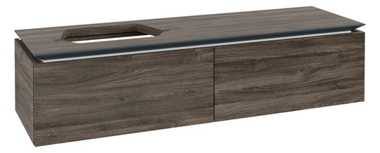 V&B Waschtischunterschrank Legato 160x38x50cm, Waschtisch links, Stone Oak