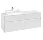 V&B Waschtischunterschrank Collaro 140x54,8x50cm, Waschtisch links, glossy white