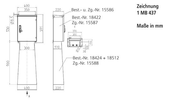 Verteilerschrank-Energie 500V ST IP44