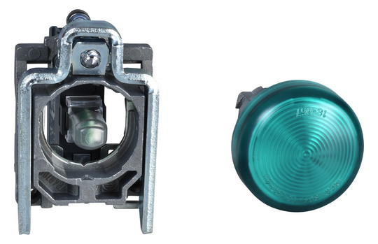 Leuchtmelder komplett 1f LED UC rnd fl Ø22,5mm gn IP65
