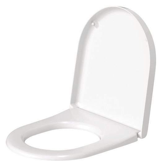 Duravit WC-Sitz Starck 3 ohne Absenkautomatik, Scharniere Edelstahl, weiß