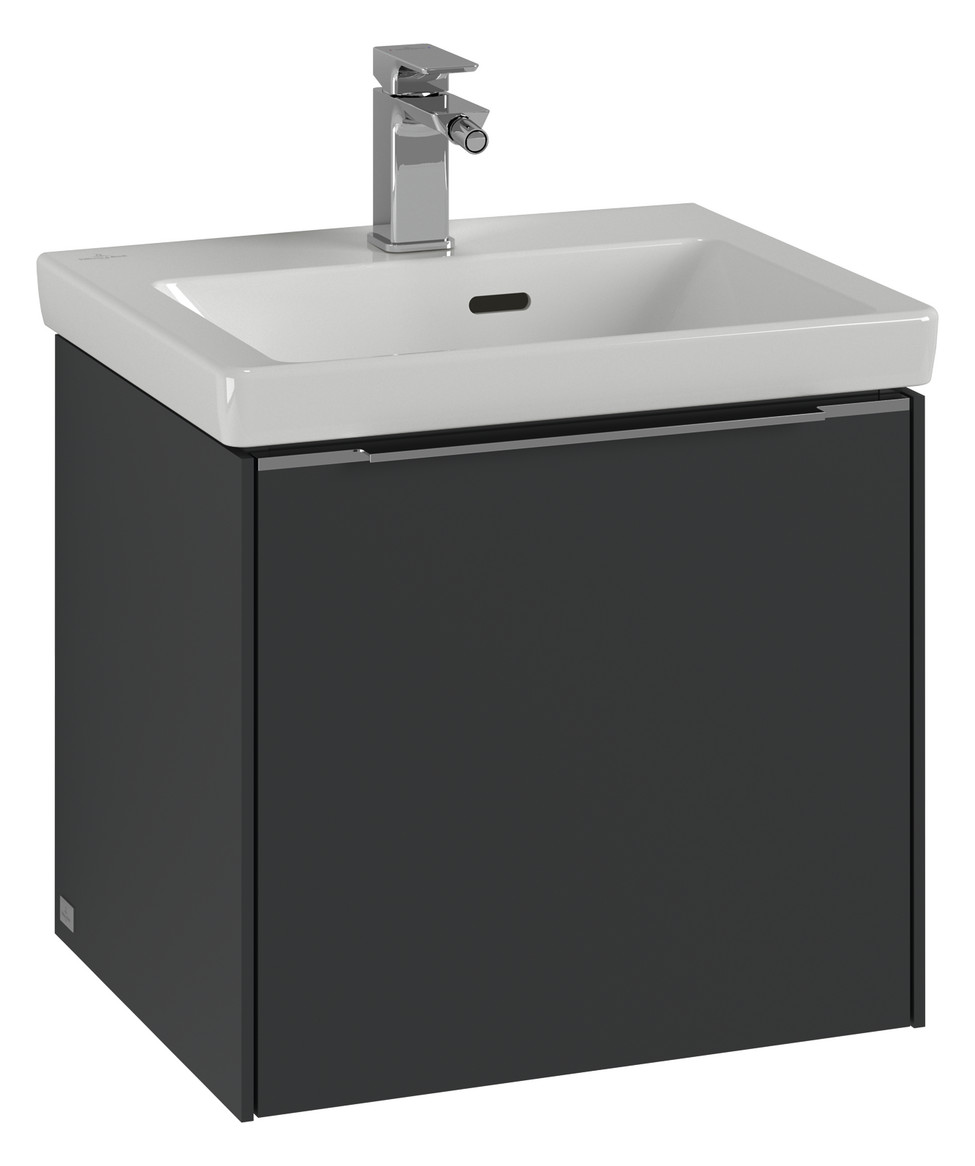 V&B Waschtisch-Unterschrank Subway 3.0 47,3x42,9x40,8cm, ohne LED/Griff Aluminium glänzend, taupe