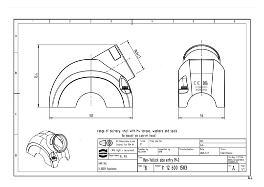 HART Yellock 60 Haube gs M40 11126001503 