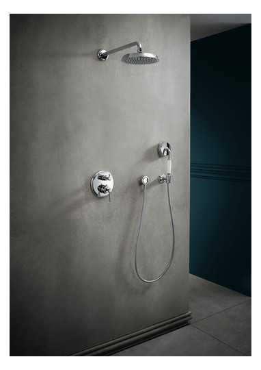 hansgrohe Fertigmontageset Axor Montreux UP-Thermostat, mit Ab- und Umstellventil, Kreuzgriff, chrom