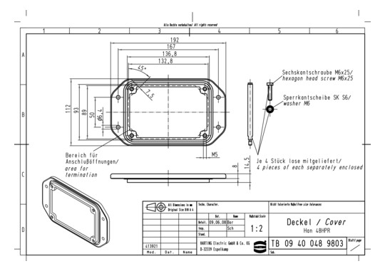 HART Deckel 48-pol.          09400489803 