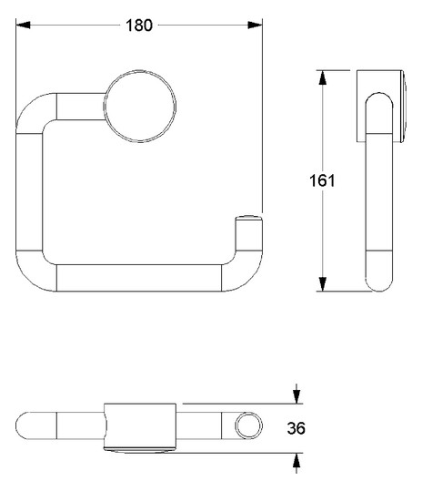 Normbau Papierrollenhalter Nylon Care 125 x 160 mm, weiß