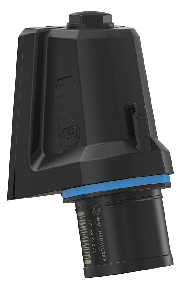 CEE-Aufbaugerätestecker 3p 16A 16A IP54 230V/bl 6h schraubl.Kl abgew Kst CEE-Aufbaugerätestecker 3p 16A 16A IP54 230V/bl 6h schraubl.Kl abgew Kst