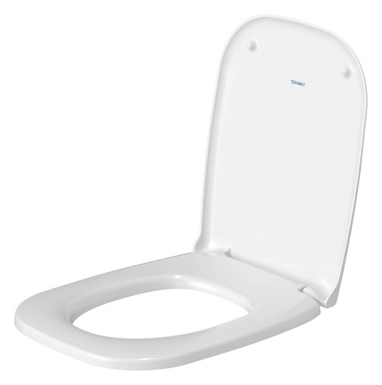 Duravit WC-Sitz D-Code Compact ohne Absenkautomatik, Scharniere Edelstahl, weiß