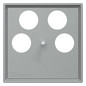 Zentralplatte Sat/TV/Radi System M alu Schraubbef 4f