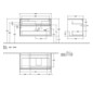 V&B Waschtischunterschrank Collaro 100x54,8x50cm, Waschtisch rechts, LED-Beleuchtung 7,3 W, black matt laquer