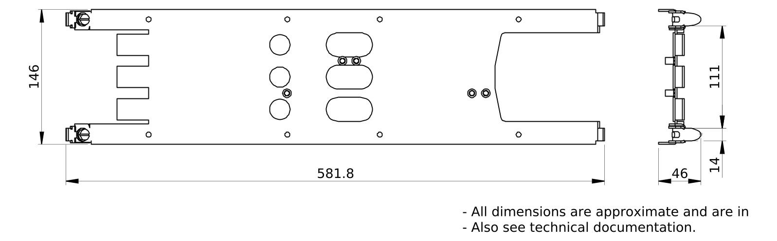 Montageplatte Verteiler ST pulverbesch 200x650mm