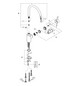 GROHE Spültisch-Einhebelmischer Eurosmart Cosmopolitan 1/2", ND, hoher Auslauf, chrom