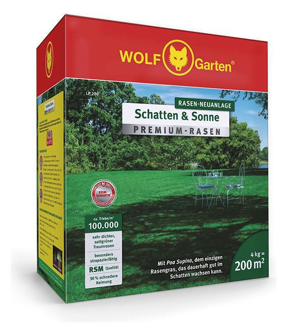 Bild Premium-Rasen Schatten&Sonne LP 200 4 kg - WOLF GARTEN-0