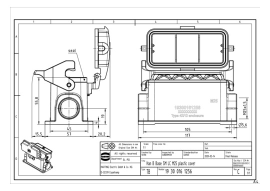 HART Sockelgehäuse M25       19300161256 