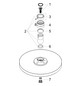 hansgrohe Tellerkopfbrause Axor Starck Decken- oder Wandmontage, 240mm, 1jet, polished red gold