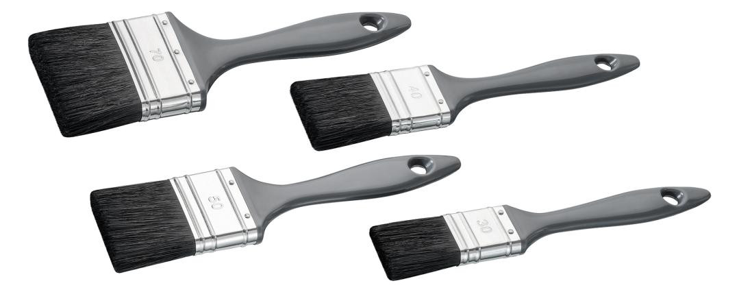 Bild Lackier-Pinsel-Set 4-tlg schwarz Borste 30/ 40/50/70mm - C CIRET-0