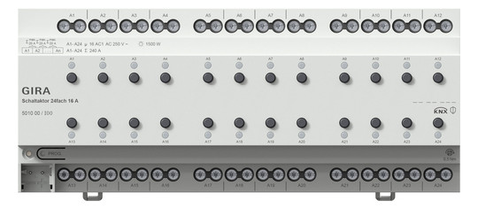 GIRA 501000 Schaltaktor 24f 16 A KNX REG 