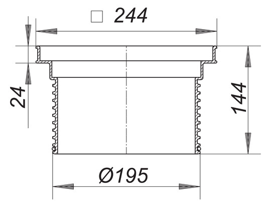 Dallmer Aufsatzrahmen 608.0 608.0, Kunststoff-Rahmen, Belastungsklasse A