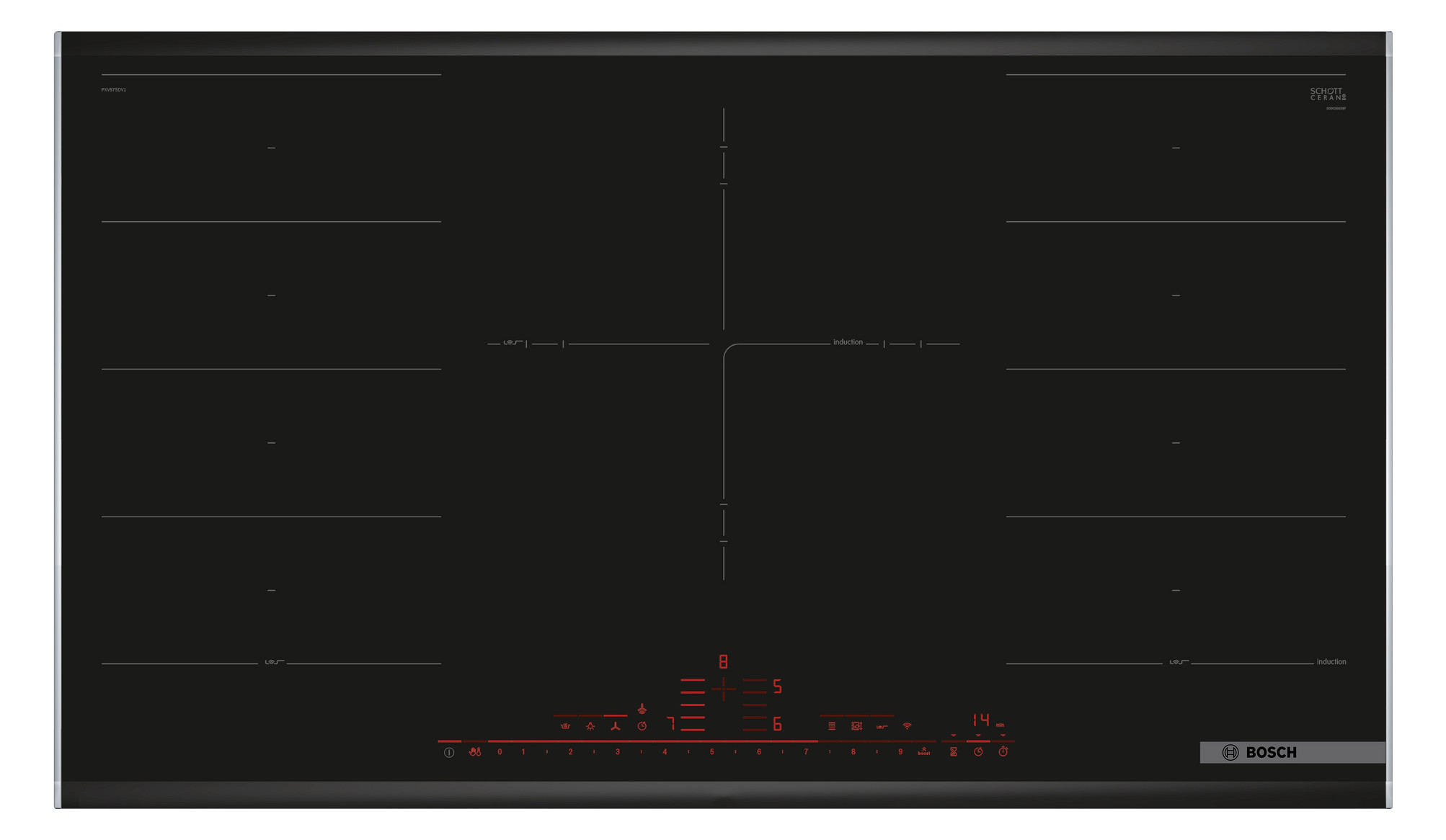 Induktionsfeld autark Serie 8 Alu 916x527mm