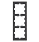 Rahmen 3f ni metallic D-Life Metall Edst f.GEB-K Unterputzmontage