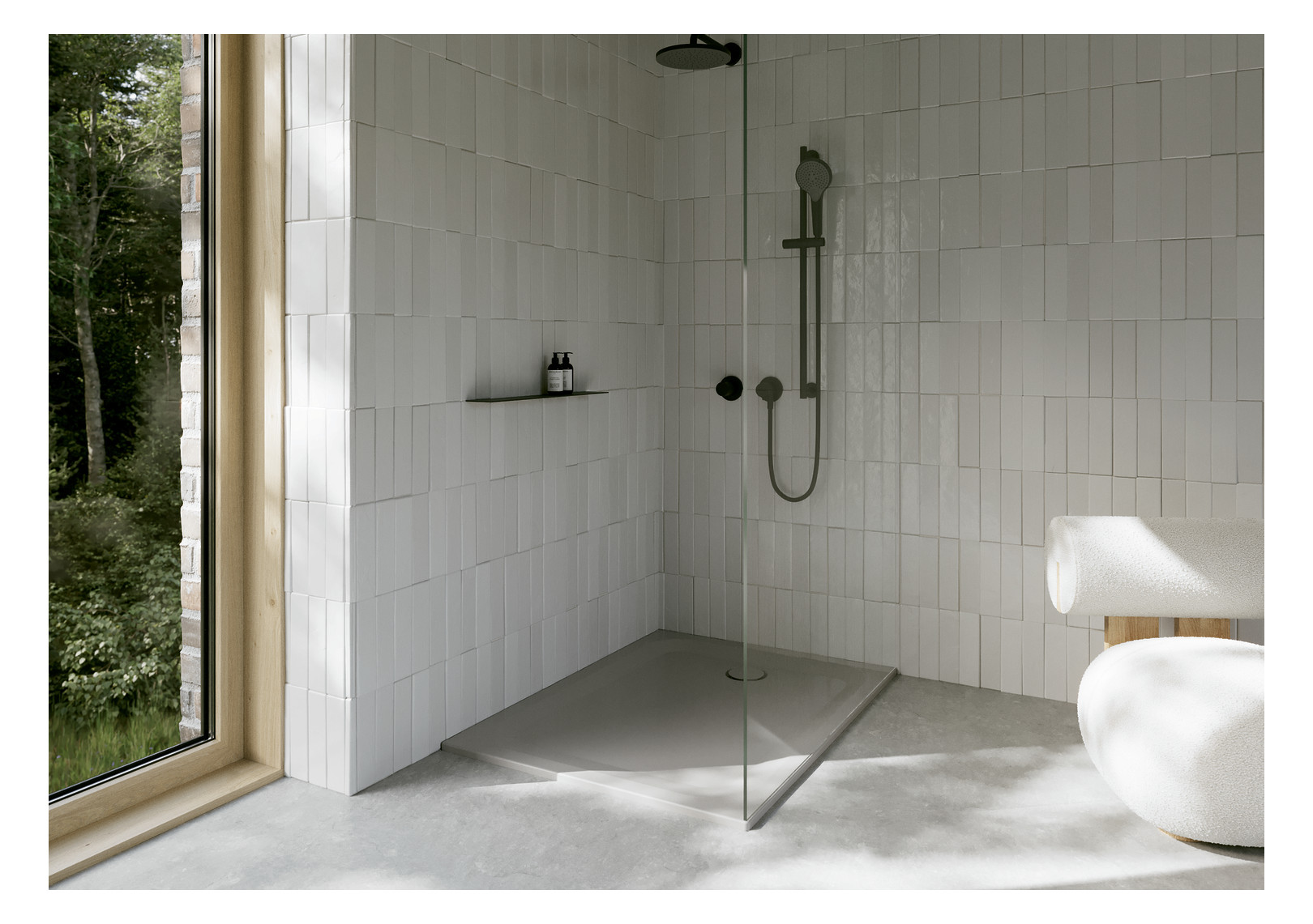 Duschwanne BetteUltra 1260 120x90x3,5cm, Antirutsch/Pro, Mini-Wannenträger, dust