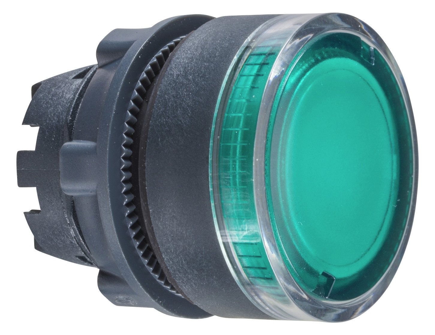 Drucktaster Front 1f gn bel.b Ø22mm rnd IP66 Geeignet für Beleuchtung Tastend