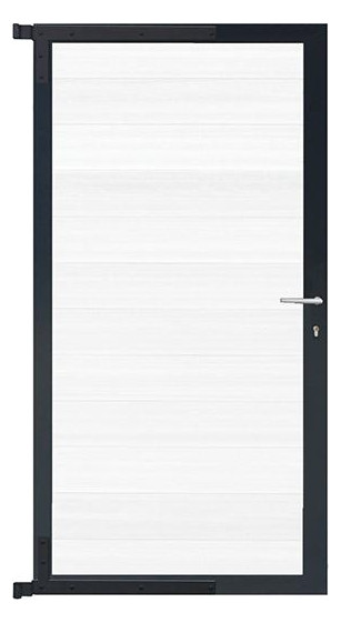 Bild ELSKOP-Tor-Komplettset 90 x 173 cm, Füll ung weiß Rahmen anthrazit - n.a.-0