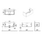 VitrA Bad Waschtisch-Unterschrank Root Flat 96,5x45x40cm, 1 Vollauszug, Korpus Sahara-Beige Hochglanz