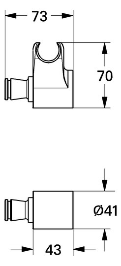 GROHE Handbrauseablage 28703 für Standbatterie 25025/33540 weiß