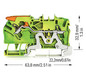 Schutzleiter-Reihenklemme 0,25-4qmm gn/ge 1Etage Hutschiene TH35