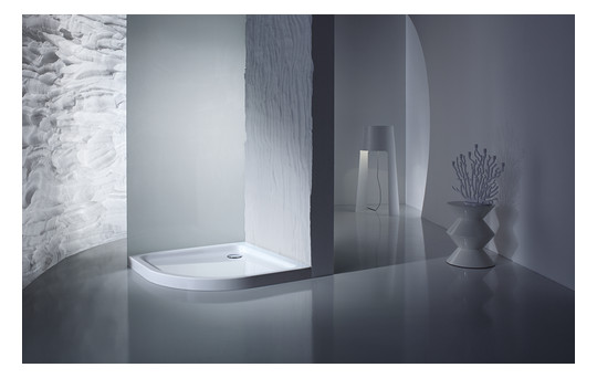 Kaldewei Duschwanne ARRONDO 871-2 90x90x6,5cm, mit Träger, Antislip Perl-Effekt, schwarz