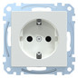 Steckdose 1f akws glz System M UP m.BS IP20 aktivweiß