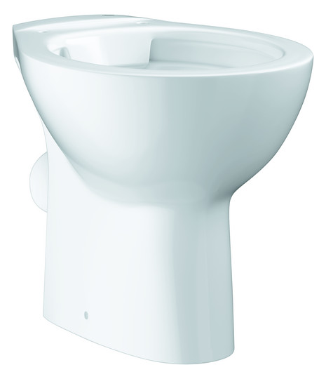 GROHE Stand-Tiefspül-WC Bau Keramik spülrandlos, Abgang waagerecht, alpinweiß