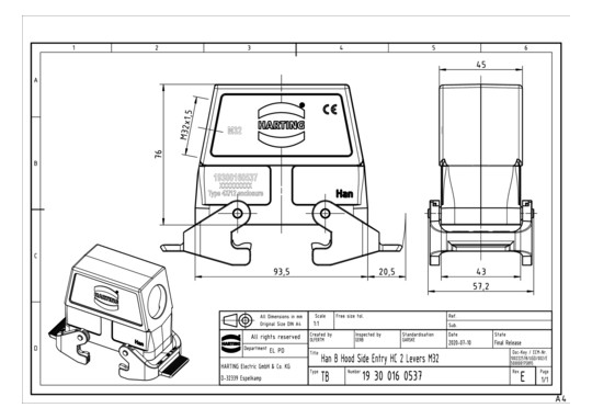 HART Tüllengehäuse-OT M32    19300160537 