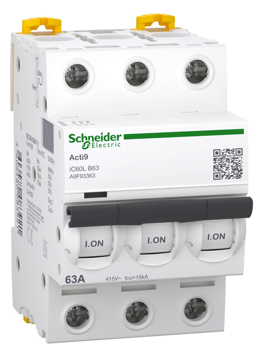 Leitungsschutzschalter AC Acti9 B 63A 3p 400V 3TE 50Hz IP20