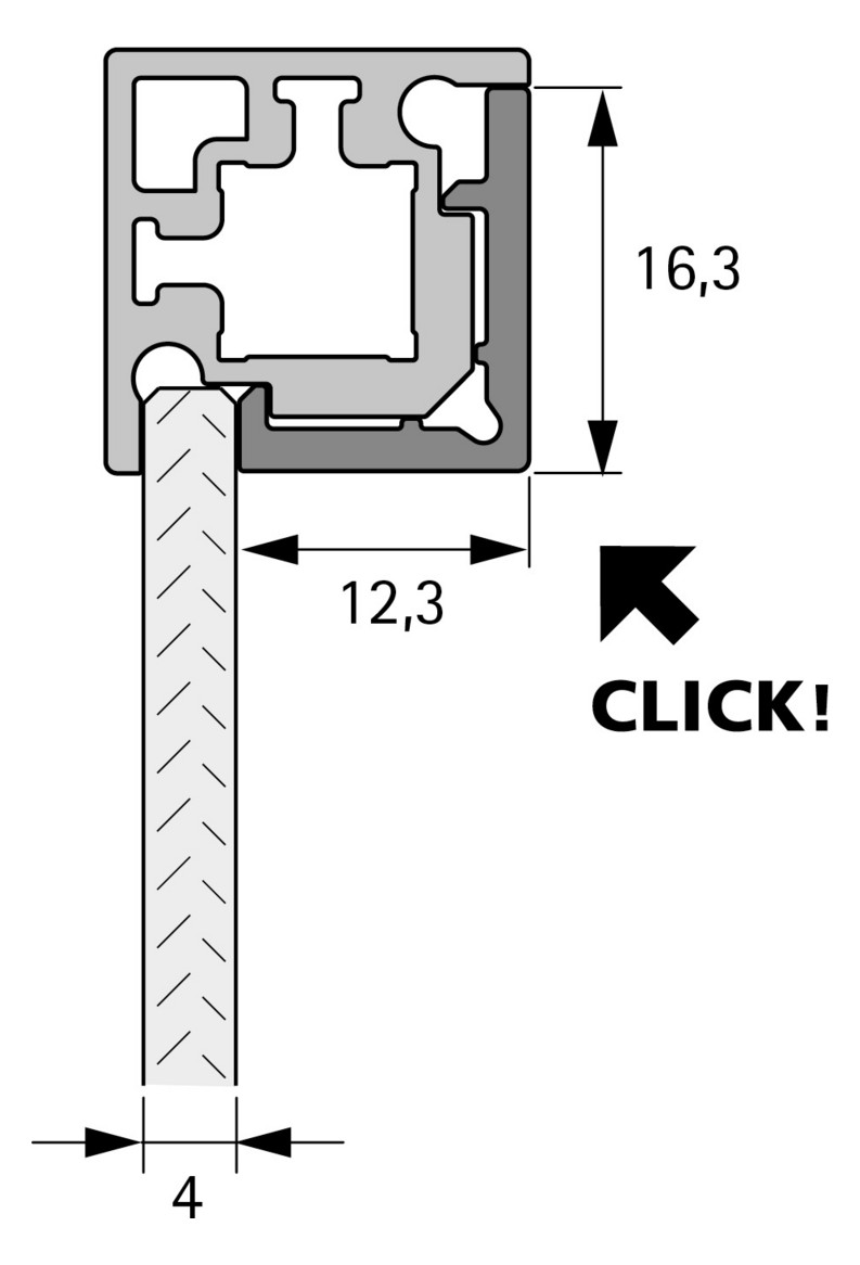 Vermaßte Strichzeichnung