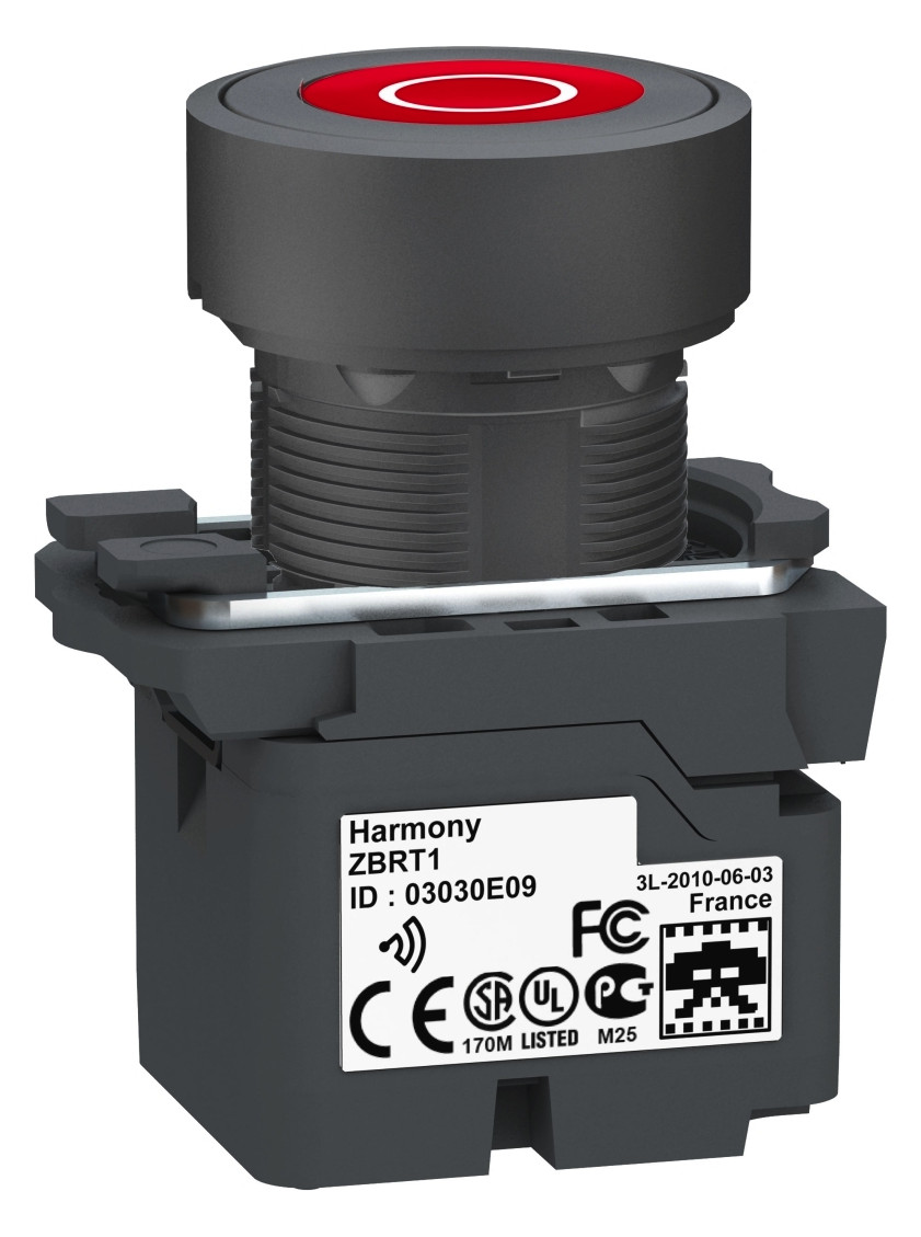 Drucktaster 1f ws rnd Ø22,5mm 1S IP30 fl Tastend