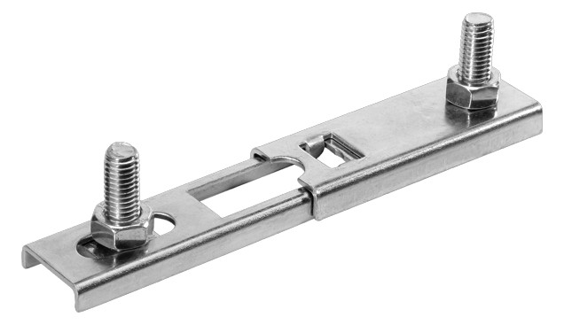 ASW Doppelhalter M 8, Stahl verzinkt, Verstellbereich 65-110 mm