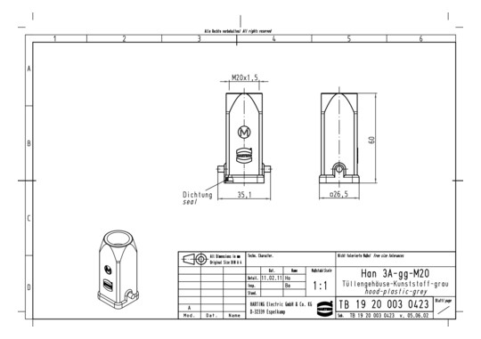 HART Han 3A-gg-M20 +gekl.Dic 19200030423 