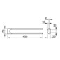 KEUCO Handtuchhalter Collection Moll 2-armig, starr, 450 mm, verchromt